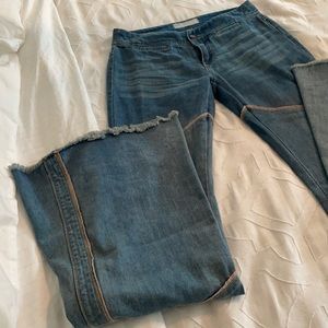 Free people bell bottoms size 25 nude faux leather detailing